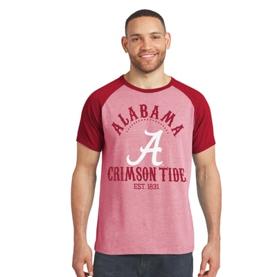 Alabama Crimson Tide Darius Rucker Collection by Fanatics Raglan T-Shirt - Crimson