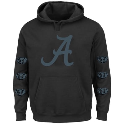 Alabama Crimson Tide Fanatics Big & Tall 3-Hit Pullover Hoodie - Black
