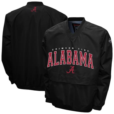 Alabama Crimson Tide Franchise Club Windshell V-Neck Jacket - Black