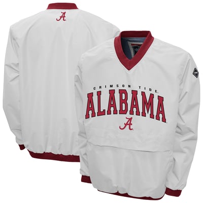 Alabama Crimson Tide Franchise Club Windshell V-Neck Jacket - White