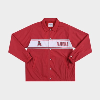 Alabama Crimson Tide Homefield Striped Coaches Button-Up Jacket - Crimson