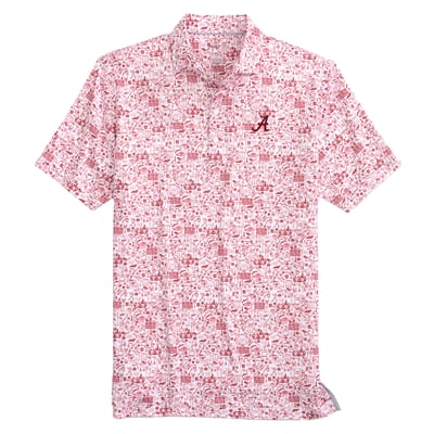  Alabama Crimson Tide johnnie-O Tailgater 2.0 Polo - Crimson