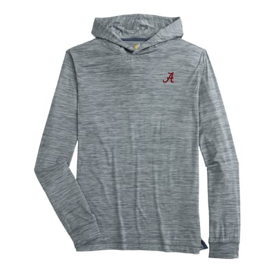  Alabama Crimson Tide johnnie-O Talon Long Sleeve Hooded T-Shirt - Heather Black