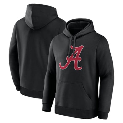  Alabama Crimson Tide Logo Athletic Primary Logo Fleece Pullover Hoodie - Black