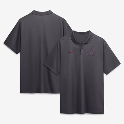  Alabama Crimson Tide Nike Color Pop Victory Dri-FIT Polo - Anthracite