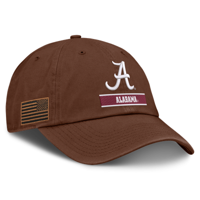 Alabama Crimson Tide Nike 2026 Military Appreciation Club Adjustable Hat - Brown