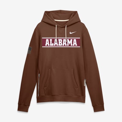 Alabama Crimson Tide Nike 2026 Military Appreciation Sideline Standard Issue Dri-FIT Hoodie - Brown