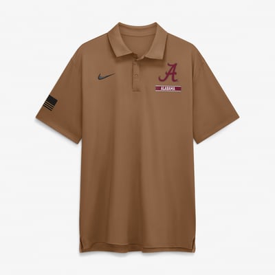 Alabama Crimson Tide Nike 2026 Military Appreciation Tour Polo - Brown