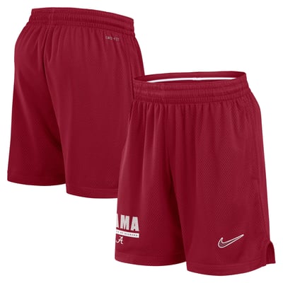 Alabama Crimson Tide Nike 2024 Sideline Performance Mesh Shorts - Crimson