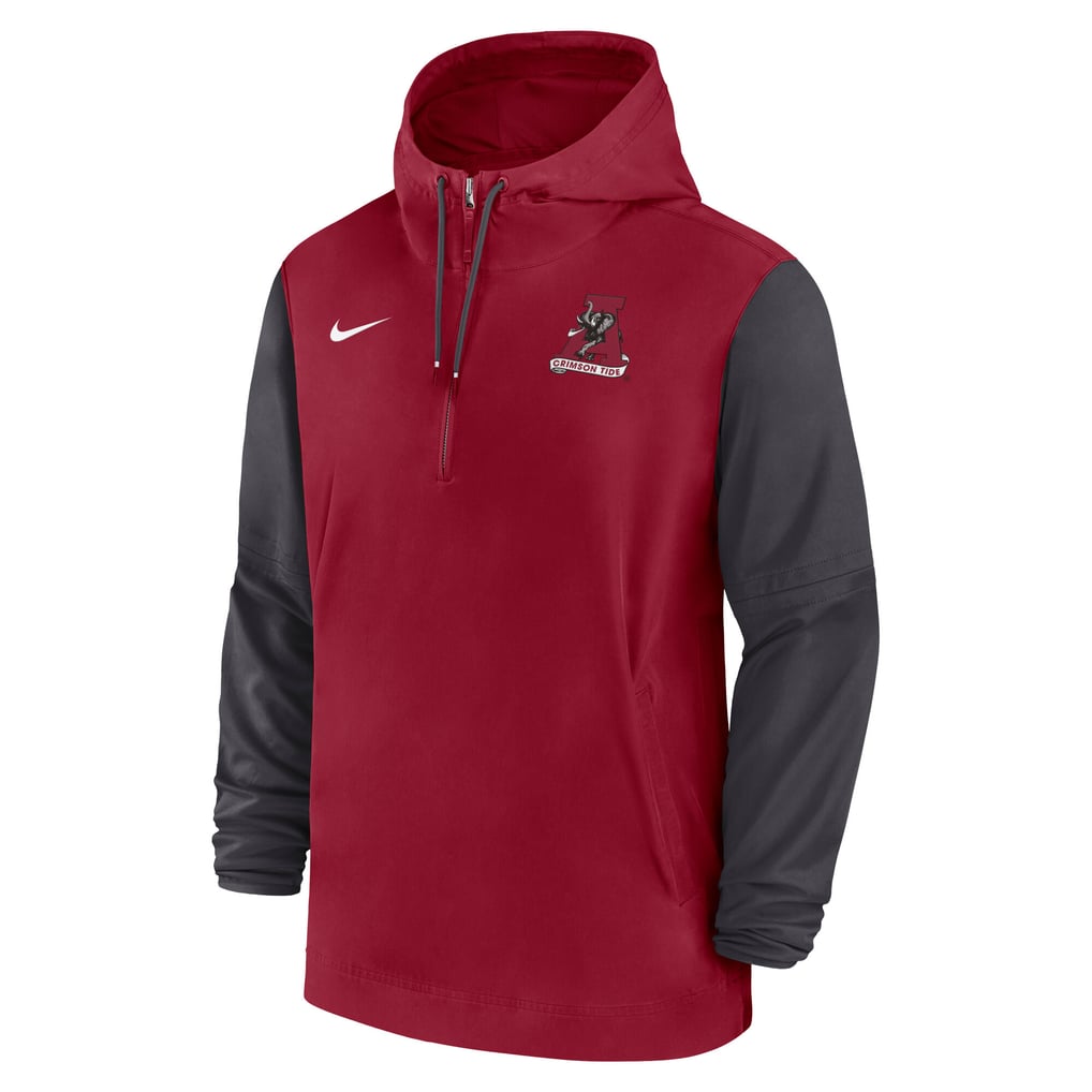 Alabama Crimson Tide Nike 2024 Sideline Pregame Player Half-Zip Hoodie - Crimson