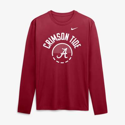 Alabama Crimson Tide Nike 2026 Courtside Basketball Shootaround Legend Dri-FIT Long Sleeve T-Shirt - Crimson