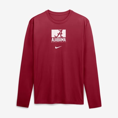  Alabama Crimson Tide Nike Courtside Legend Dri-FIT Long Sleeve T-Shirt - Crimson