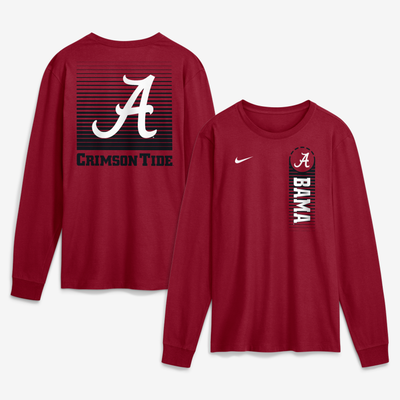  Alabama Crimson Tide Nike Primetime Long Sleeve T-Shirt - Crimson