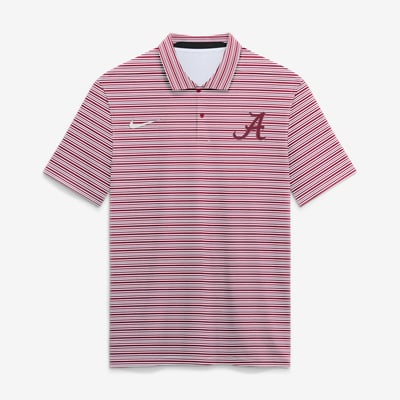  Alabama Crimson Tide Nike Primetime Vapor Striped Dri-FIT Polo - Crimson