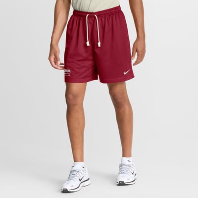Alabama Crimson Tide Nike 2026 Sideline Standard Issue Reversible Dri-FIT Shorts - Crimson/Anthracite