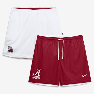  Alabama Crimson Tide Nike Courtside Reversible Dri-FIT Shorts - Crimson/White