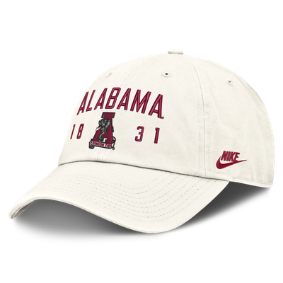  Alabama Crimson Tide Nike Legacy Letter & Location Club Adjustable Hat - White