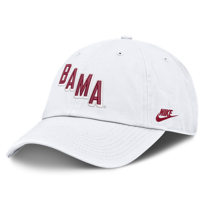  Alabama Crimson Tide Nike Legacy Letter & Mascot Club Adjustable Hat - White