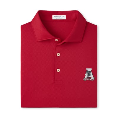  Alabama Crimson Tide Peter Millar Hugo Performance Jersey Polo - Crimson