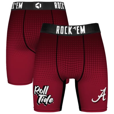  Alabama Crimson Tide Rock Em Slogan Boxer Briefs - Crimson