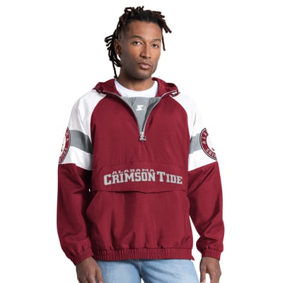 Alabama Crimson Tide Starter Street Cut Half-Zip Jacket - Crimson