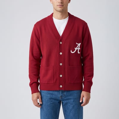  Alabama Crimson Tide Uscape Apparel Renew Full-Button Cardigan - Crimson