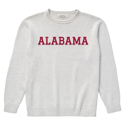  Alabama Crimson Tide Uscape Apparel Renew Coastal Knit Sweater - Gray