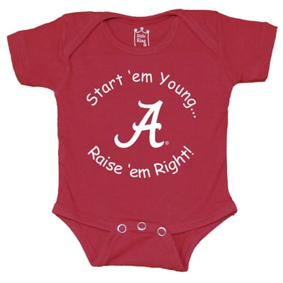 Alabama Crimson Tide Little King Newborn & Infant Start 'Em Young Bodysuit - Crimson