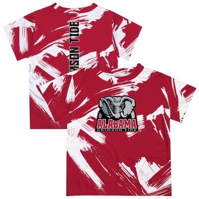  Alabama Crimson Tide Vive La Fete Newborn & Infant Paint Brush T-Shirt - Crimson