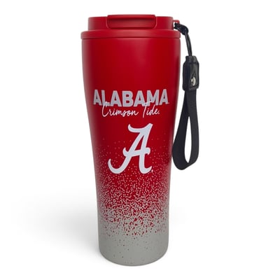 Alabama Crimson Tide Pegasus 20oz Splatter Script Stainless Steel ProSip Coffee Cup with Strap