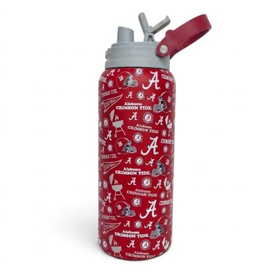Alabama Crimson Tide Pegasus 32oz. Game Day Pennant Stainless Steel ProPress Water Bottle