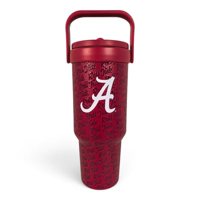 Alabama Crimson Tide Pegasus 40oz. 5-D Logo Wordmark Stainless Steel ProCarry Tumbler