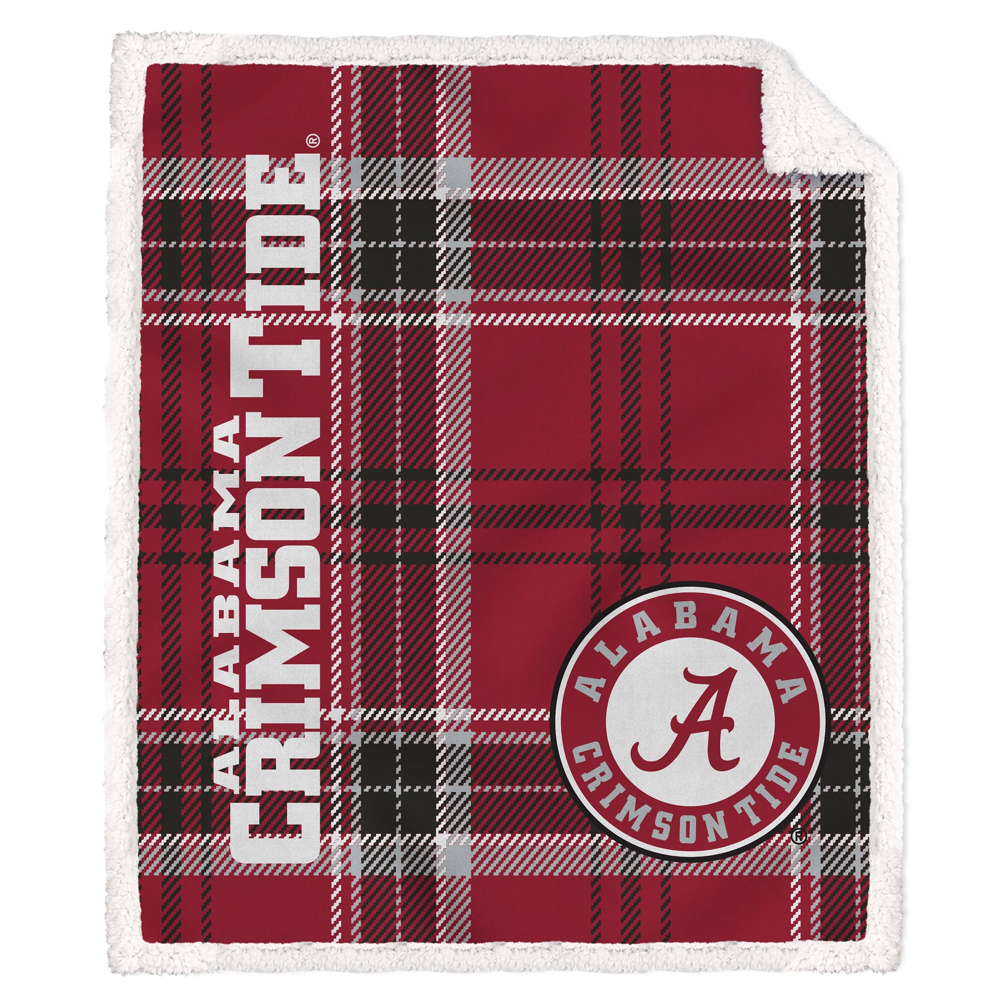 Alabama Pegasus 50" x 60" Playmaker Plaid Sherpa Throw
