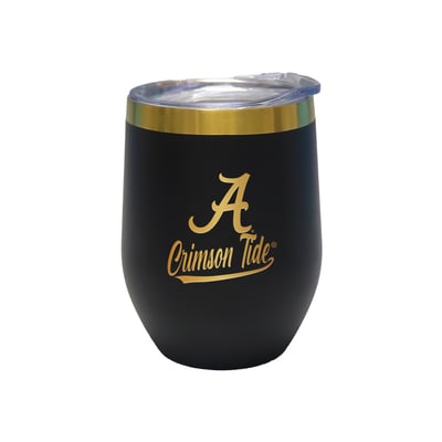 Alabama Crimson Tide The Memory Company 12oz. Stainless Steel Gold Lettering Stemless Wine Tumbler