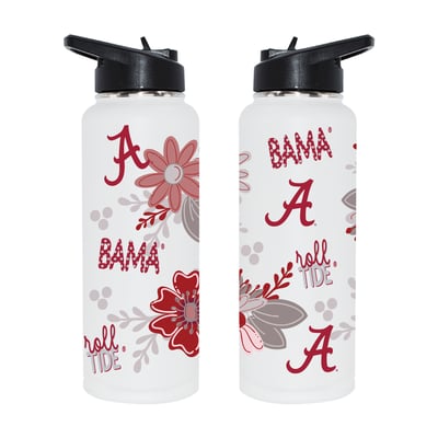 Alabama Crimson Tide The Memory Company 34oz. Flowers Stainless Steel Quencher Bottle