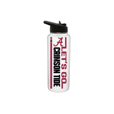 Alabama Crimson Tide The Memory Company 34oz. Let's Go Stainless Steel Quencher Bottle