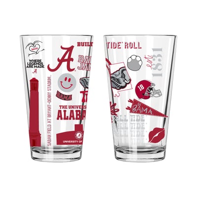 Alabama Crimson Tide The Memory Company Two-Piece 16oz. Loco Pint Glass Set