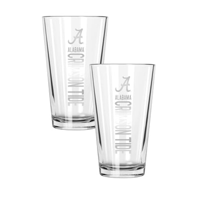 Alabama Crimson Tide The Memory Company Two-Piece 16oz. Pinnacle Pint Glass Set