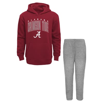 Alabama Crimson Tide Outerstuff Toddler Step By Step Hoodie & Pants Set - Crimson/Gray