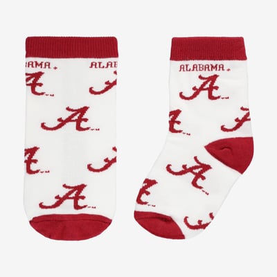  Alabama Crimson Tide Starter Toddler All-Over Print Socks - White