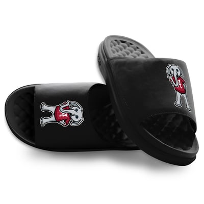 Alabama Crimson Tide ISlide Unisex Mascot Motive Slide Sandals - Black
