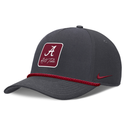 Alabama Crimson Tide Nike Unisex Script Rope Rise Adjustable Hat - Anthracite