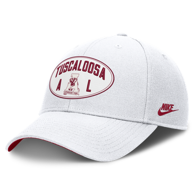  Alabama Crimson Tide Nike Unisex Legacy Letter & Location Rise Adjustable Hat - Off White