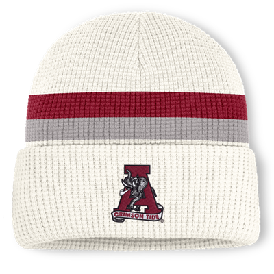  Alabama Crimson Tide Nike Unisex Legacy Letter Cuffed Knit Hat - White