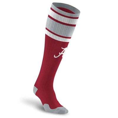 Alabama Crimson Tide PRO Compression Unisex  Classic Stripe Over-the-Calf Compression Socks