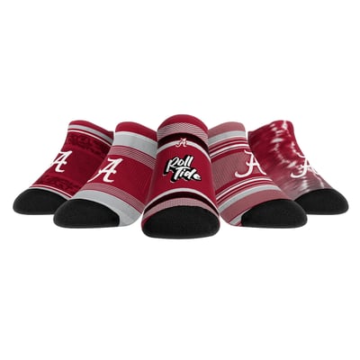  Alabama Crimson Tide Rock Em Unisex Super Fan Five-Pack Low-Cut Socks Set - 