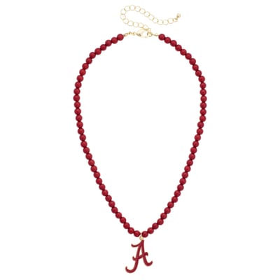 Alabama Crimson Tide CANVAS Style Women's Beaded Logo Necklace