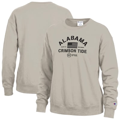 Alabama Crimson Tide Champion Women's Operation Hat Trick Powerblend Sweatshirt - Tan