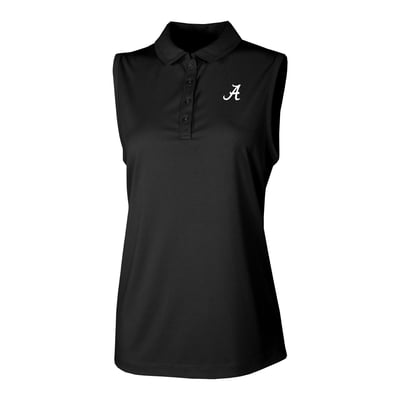  Alabama Crimson Tide Columbia Women's Ace Flair Sleeveless Tank Polo - Black