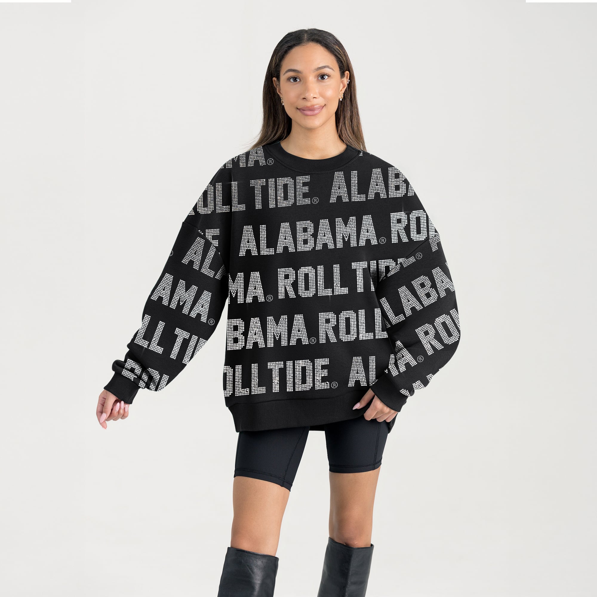 Alabama Women's Gameday Couture Hype Era Sweatshirt - Black